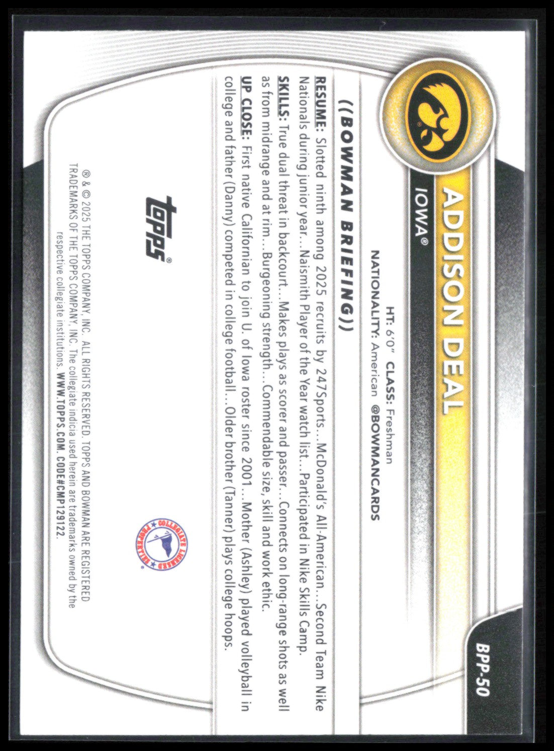 Addison Deal 1st Bowman