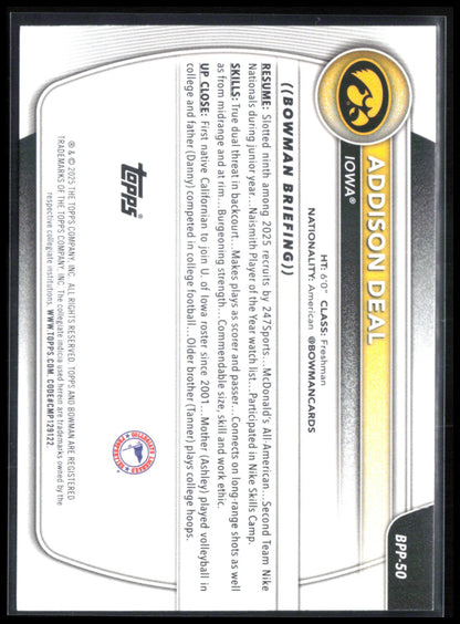 Addison Deal 1st Bowman