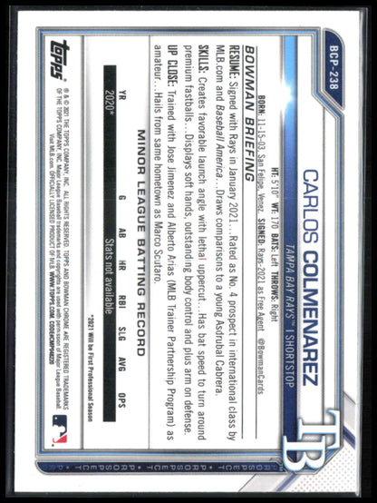Carlos Colmenarez 1st Bowman Mojo