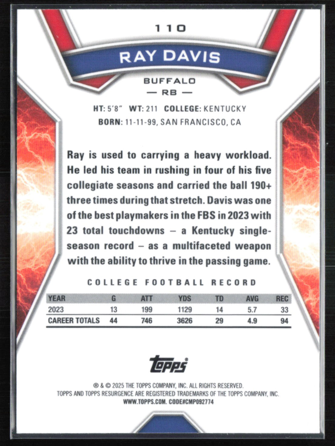 Ray Davis RC Blue