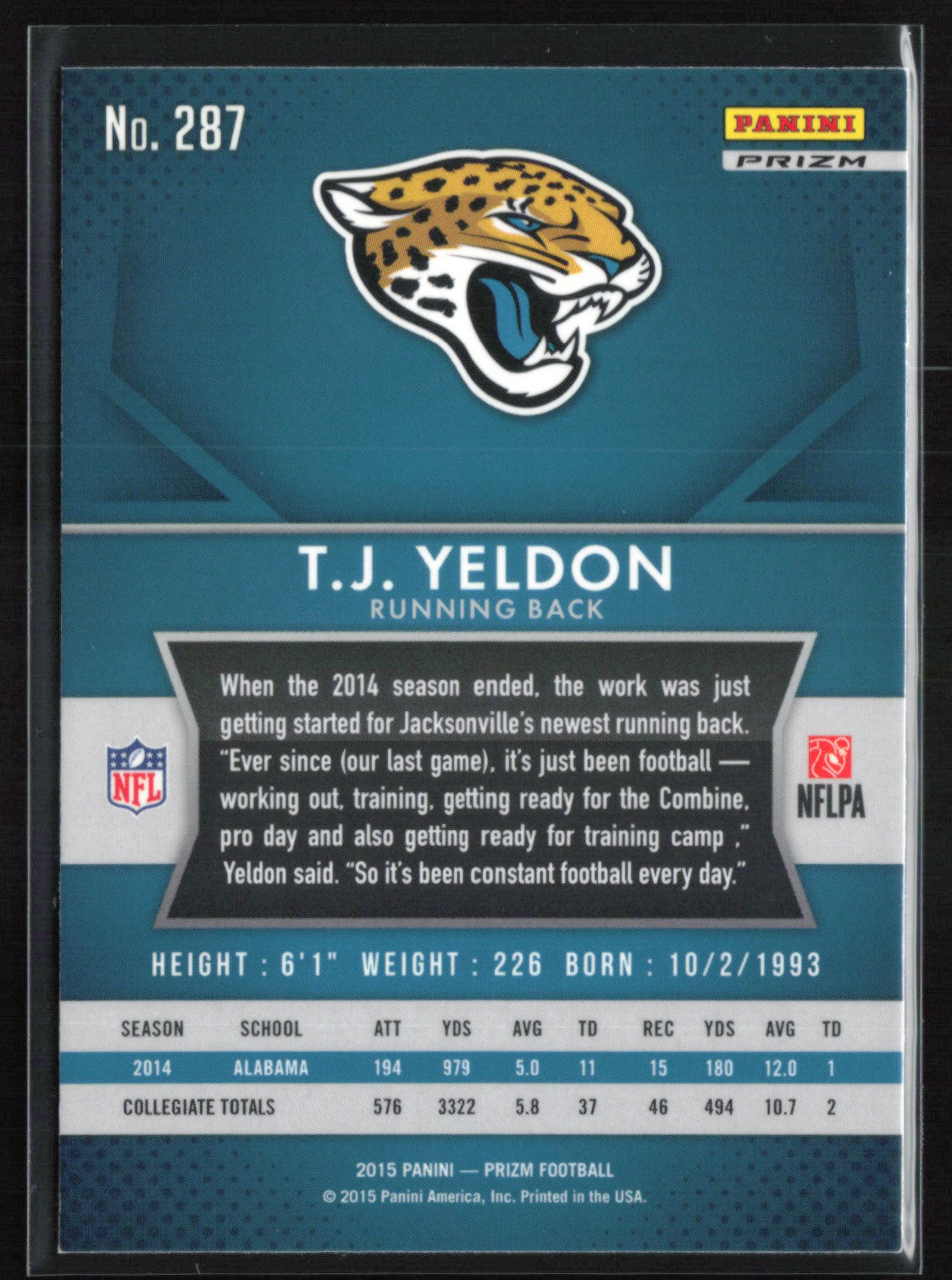 T.J. Yeldon RC Blue