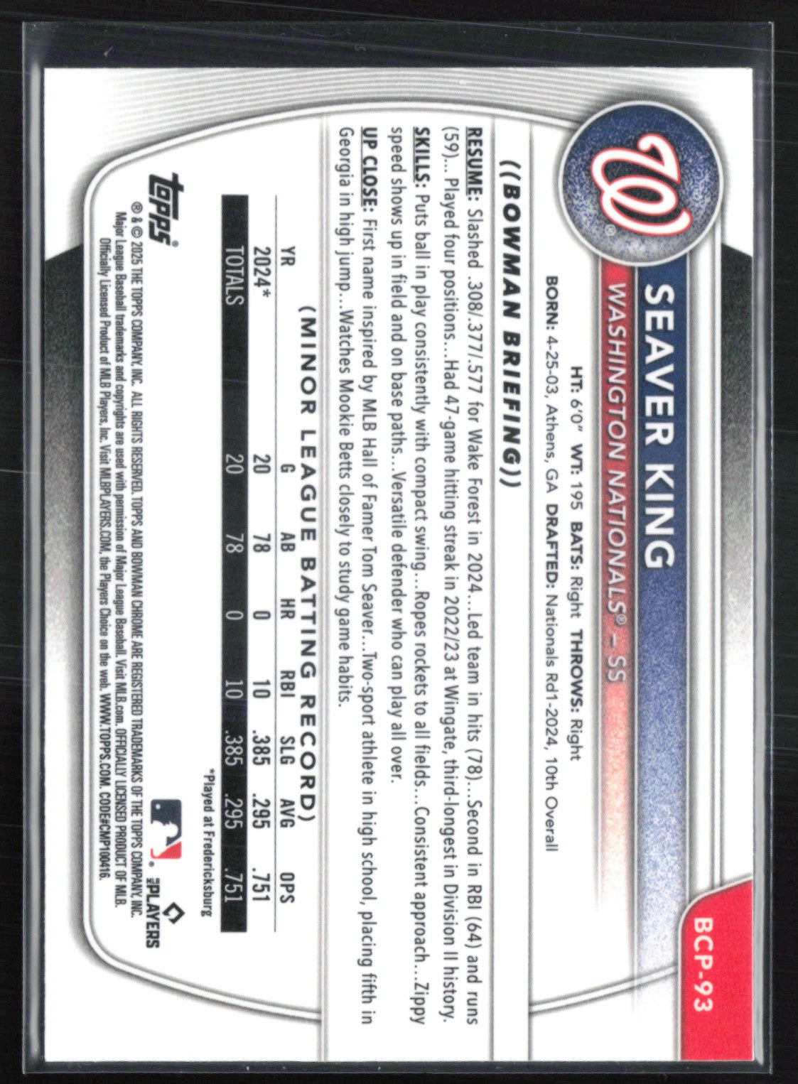 Seaver King Prospect