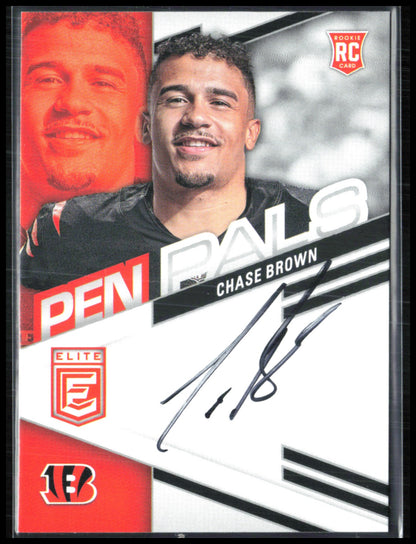 Chase Brown RC Auto Pen Pals 2023 Donruss Eltie