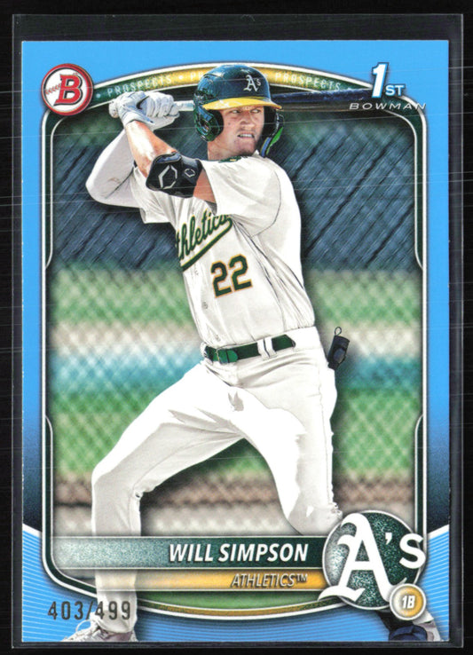 Will Simpson 1st Bowman Blue /499