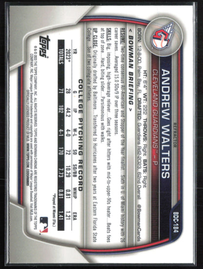 Andrew Walters 1st Bowman Refractor