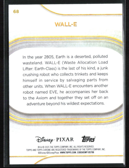 Wall-E 2025 Topps Chrome Disney Pixar
