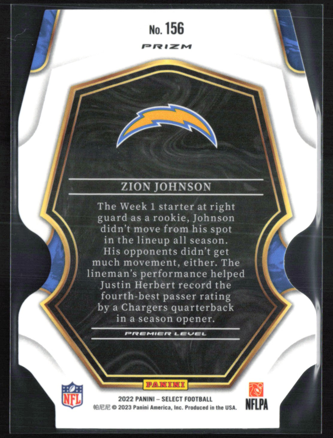 Zion Johnson RC RWB Die-Cut