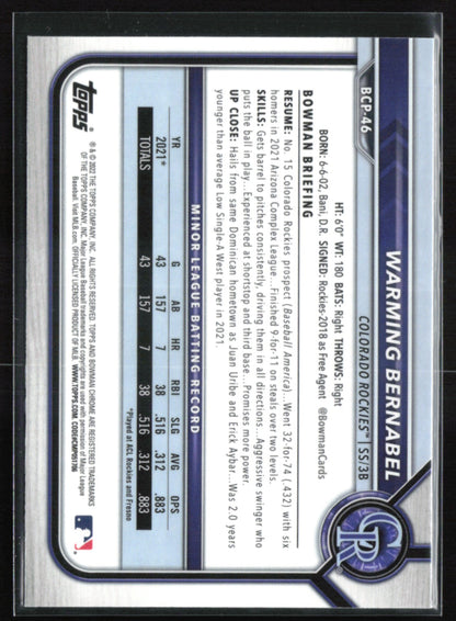 Warming Bernabel 1st Bowman