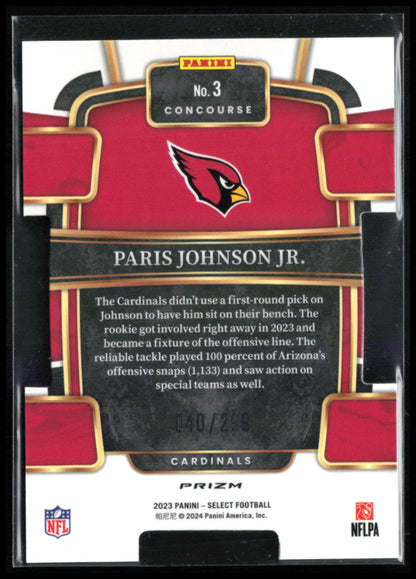 Paris Johnson Jr. RC Bronze /299