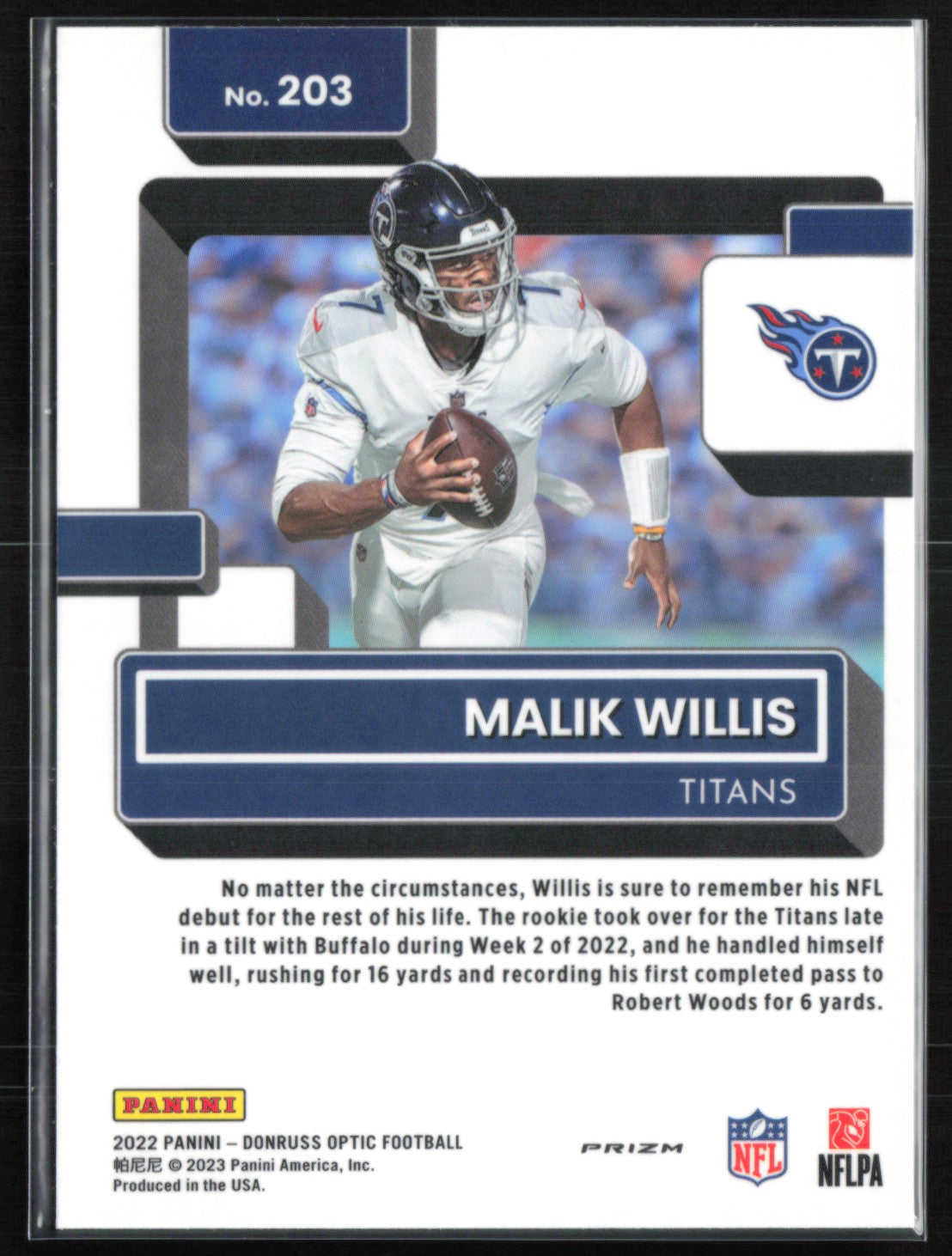 Malik Willis RC Purple Shock Rated Rookie