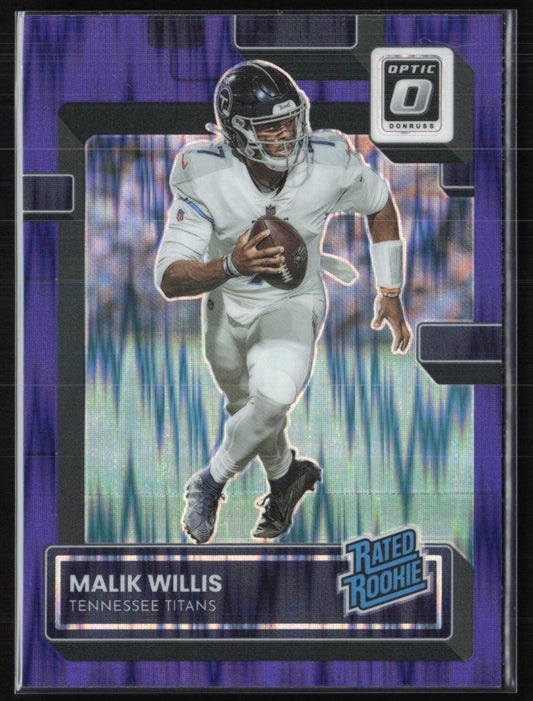Malik Willis RC Purple Shock Rated Rookie