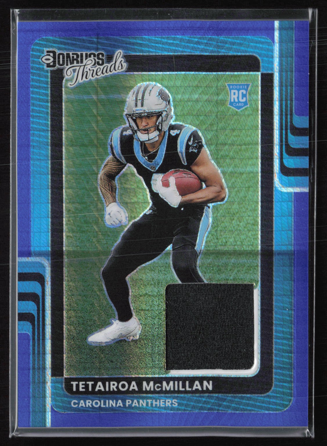 Tetairoa McMillan RC Blue Hyper Mem Donruss Threads