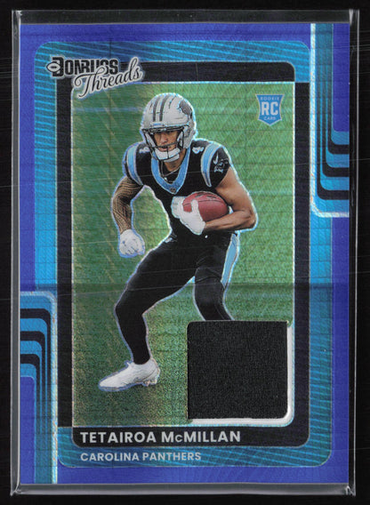Tetairoa McMillan RC Blue Hyper Mem Donruss Threads
