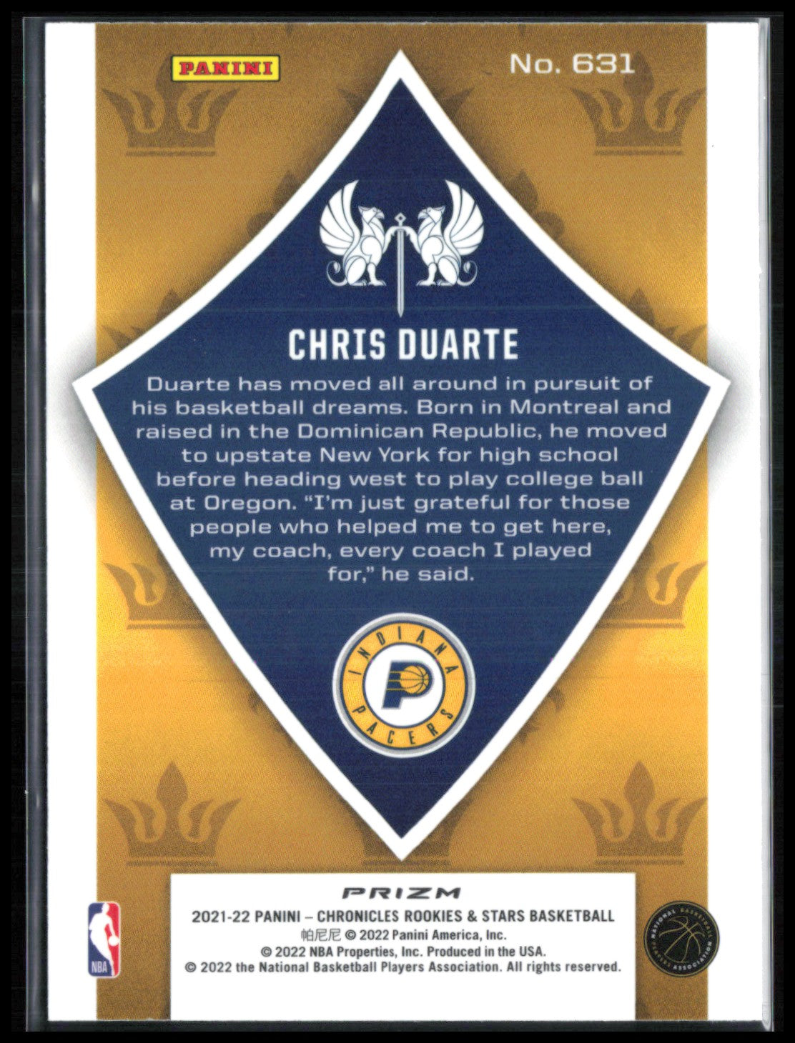 Chris Duarte RC Holo