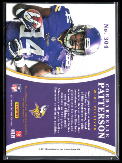 Cordarrelle Patterson RC Jumbo Relic Freshman Fabric /49