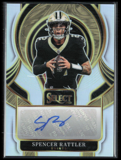 Spencer Rattler Auto Silver 2025 Panini Select Signatures Prizm