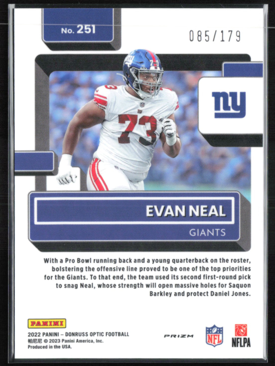 Evan Neal RC Blue Holo /179
