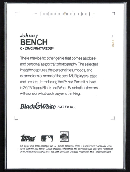 Johnny Bench 2025 Topps B&W