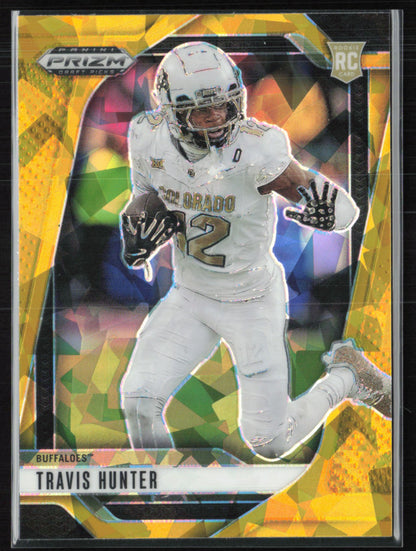 Travis Hunter RC Yellow Ice 2025 Prizm Draft Picks