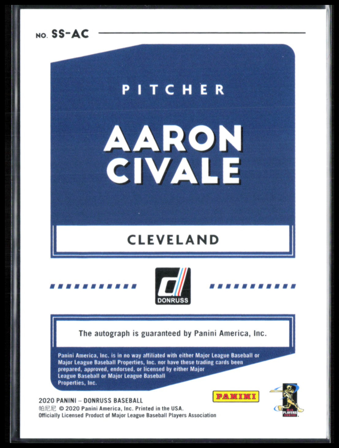 Aaron Civale Auto Signature Series
