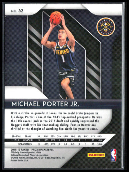 Michael Porter Jr. RC 2018-19 Prizm