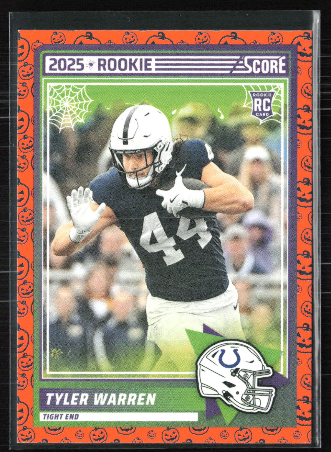 2025 Score Orange 21 Tyler Warren RC – Dollar Box