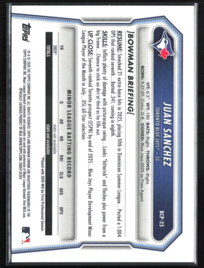 Juan Sanchez 1st Bowman Reptilian Refractor