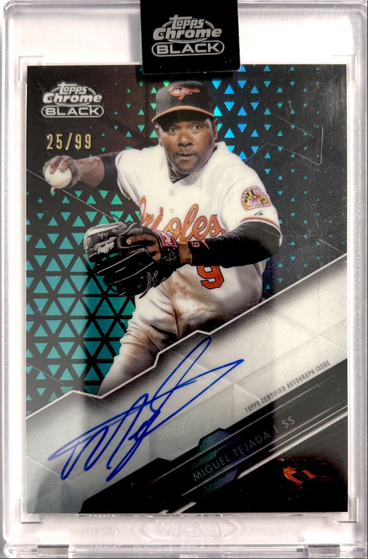 Miguel Tejada Auto /99 Topps Chrome Black