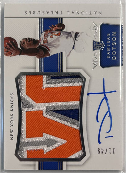 Damyean Dotson RC Jumbo Patch Auto /49 National Treasures