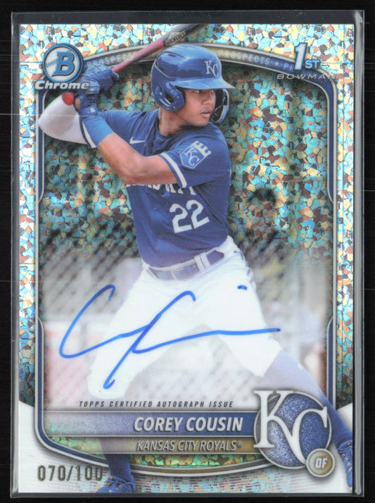 Corey Cousin 1st Bowman Auto /100 Mini Diamond
