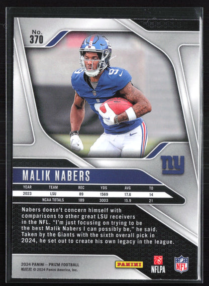 Malik Nabers RC 2024 Prizm