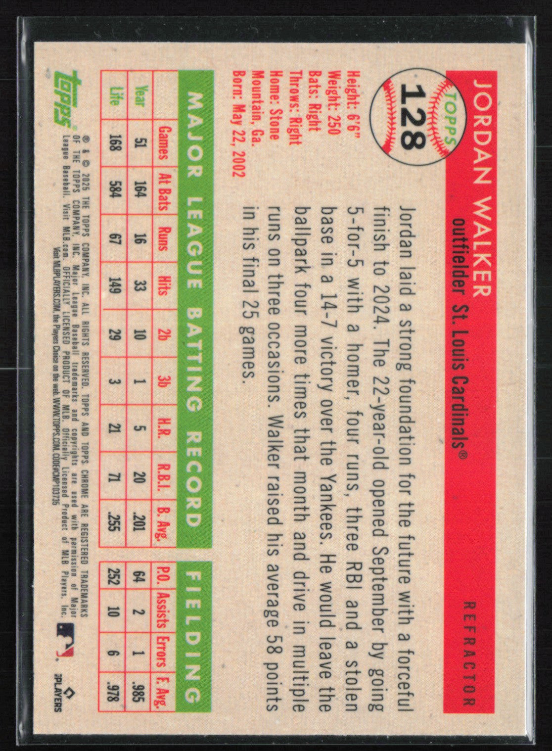 Jordan Walker Refractor