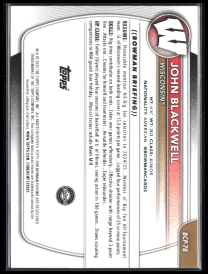 John Blackwell 1st Bowman Mojo