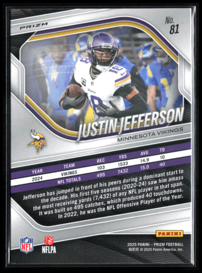 Justin Jefferson Silver Prizm