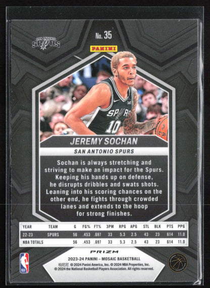 Jeremy Sochan Mosaic Prizm