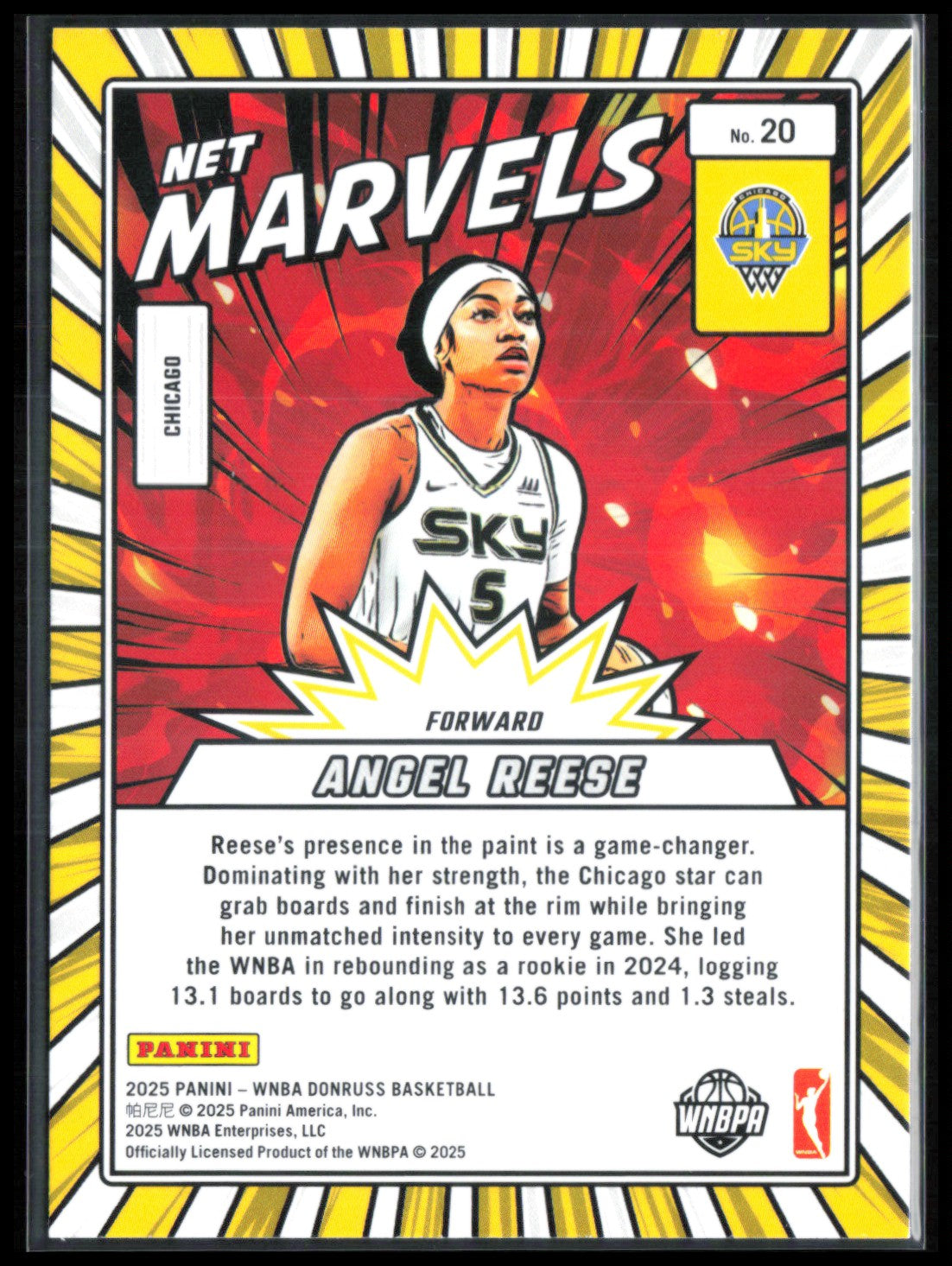 Angel Reese Net Marvels Press Proof Blue