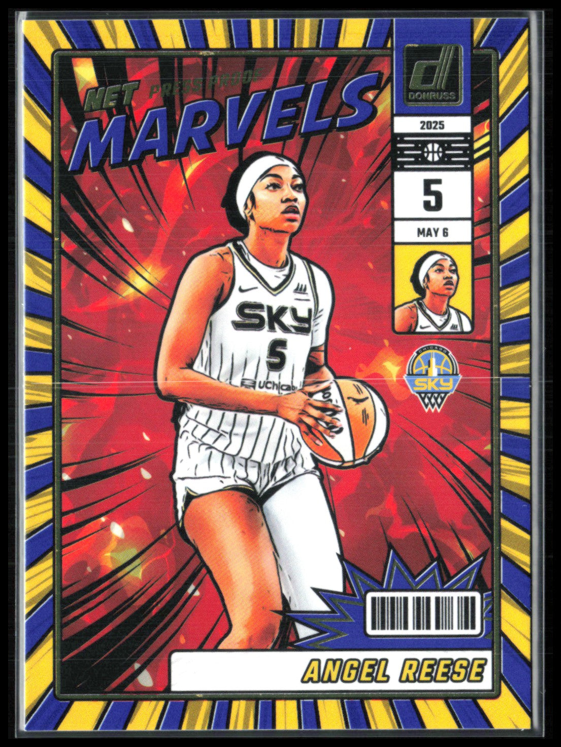 Angel Reese Net Marvels Press Proof Blue