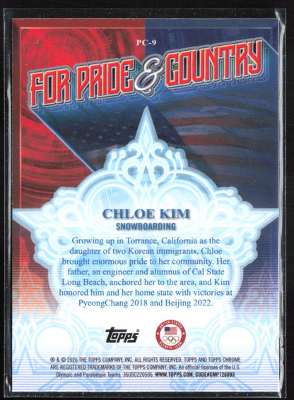 Chloe Kim 2026 Topps Chrome