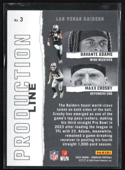 Davante Adams/Maxx Crosby Production Line