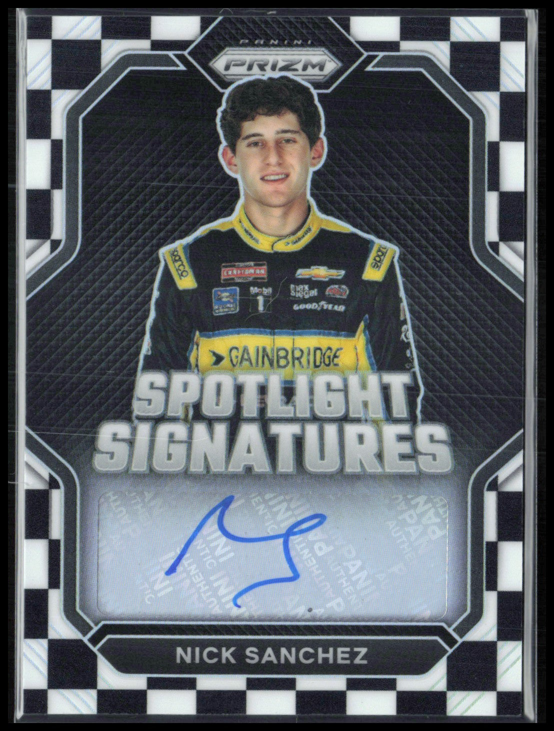 Nick Sanchez Auto Checker /50 2023 Prizm Racing