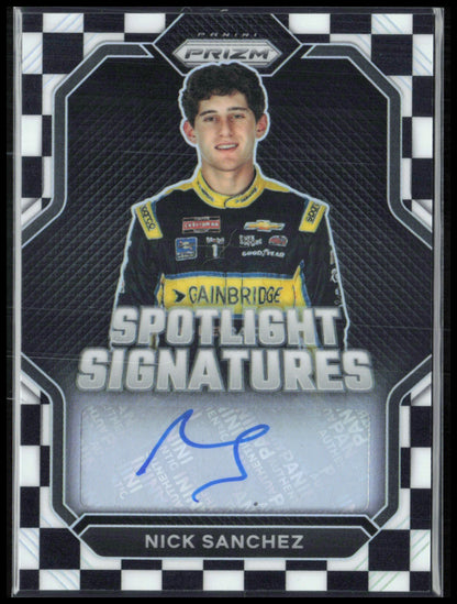 Nick Sanchez Auto Checker /50 2023 Prizm Racing