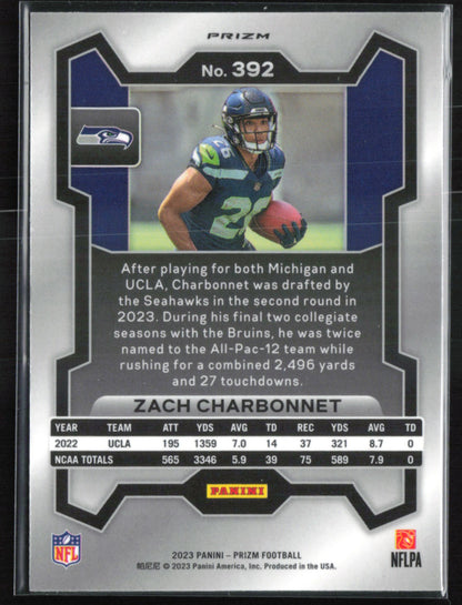 Zach Charbonnet RC Silver Prizm 2023 Prizm