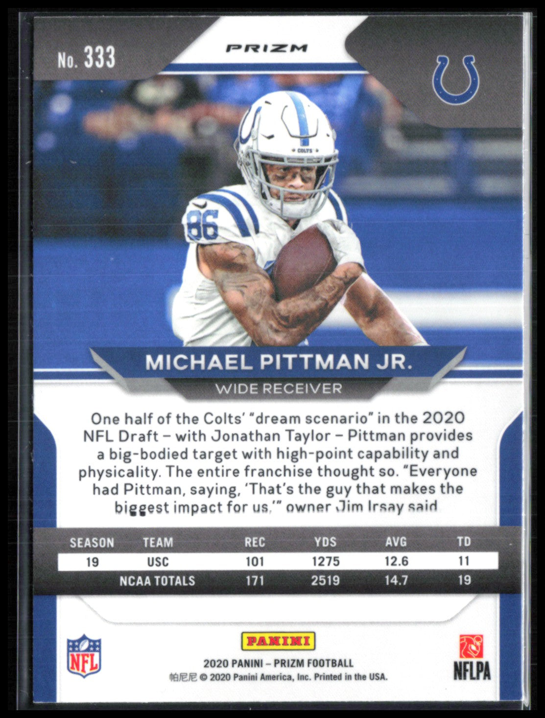 Michael Pittman Jr. RC Red Ice