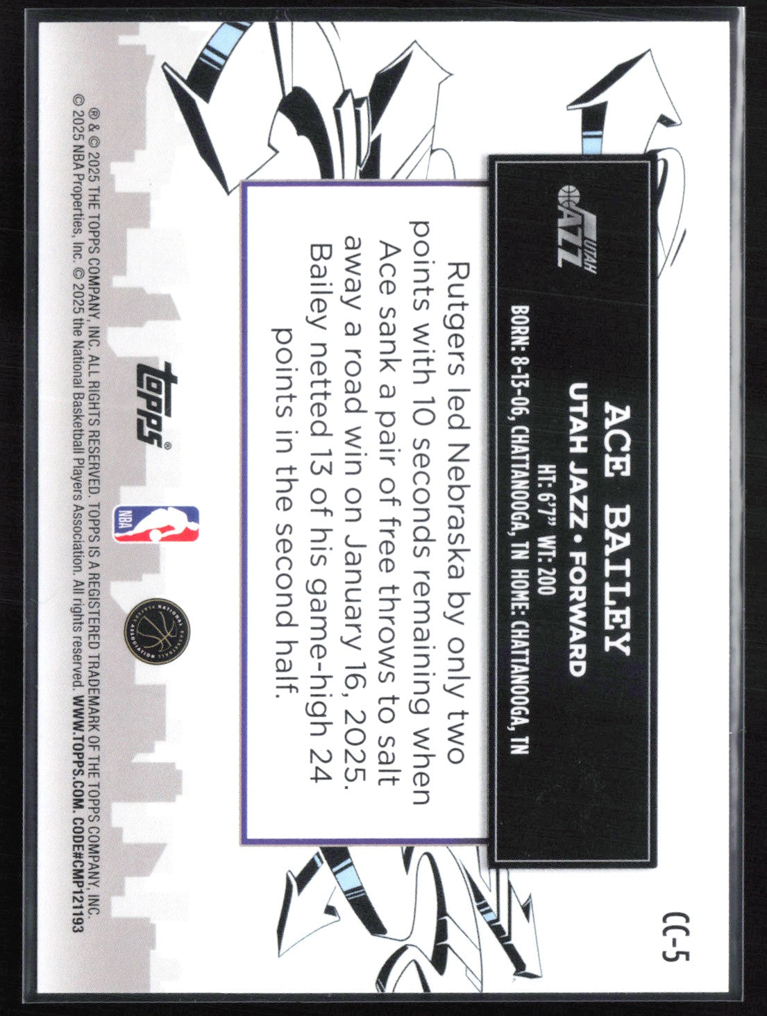 Ace Bailey RC Clutch City Prospects