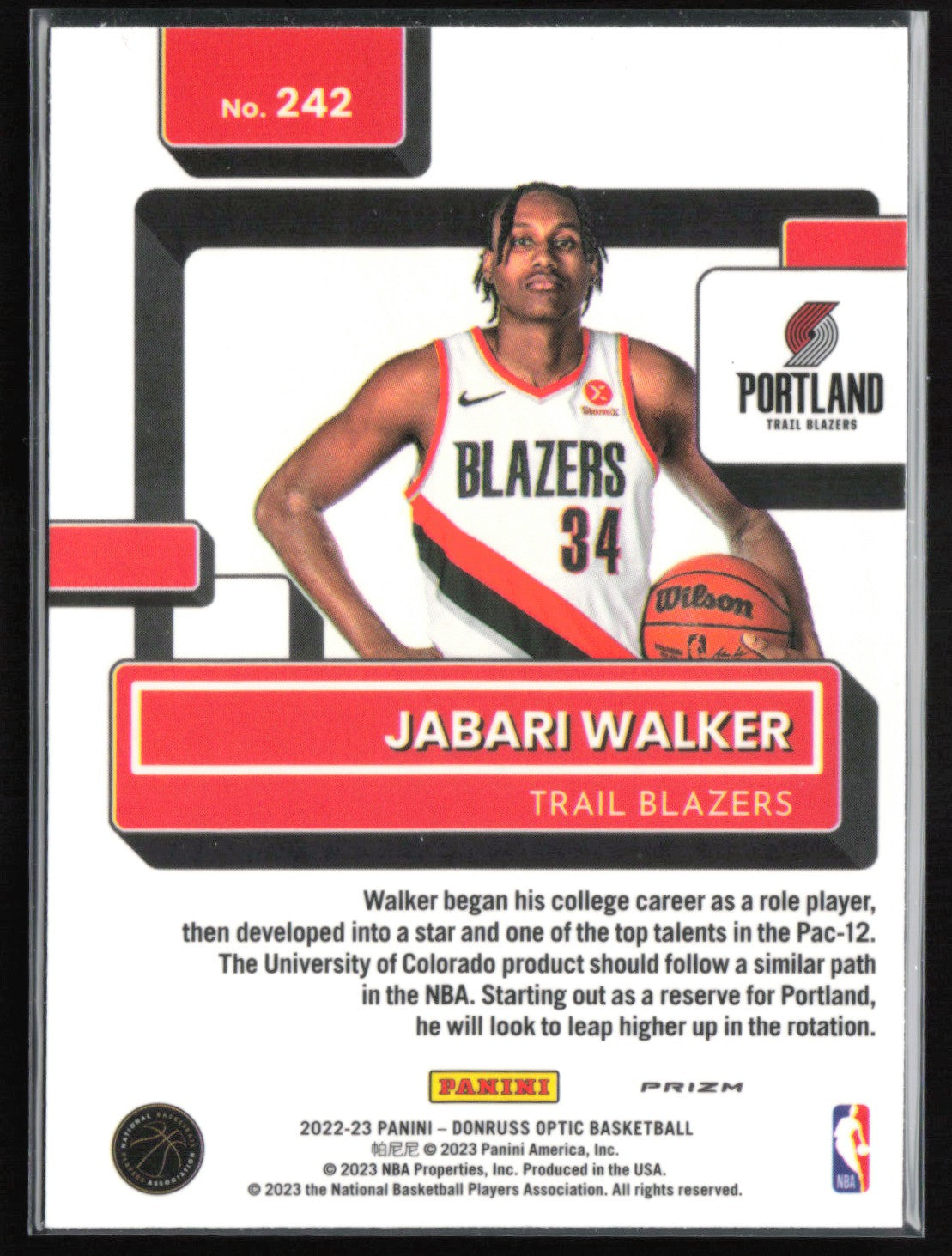 Jabari Walker RC Holo