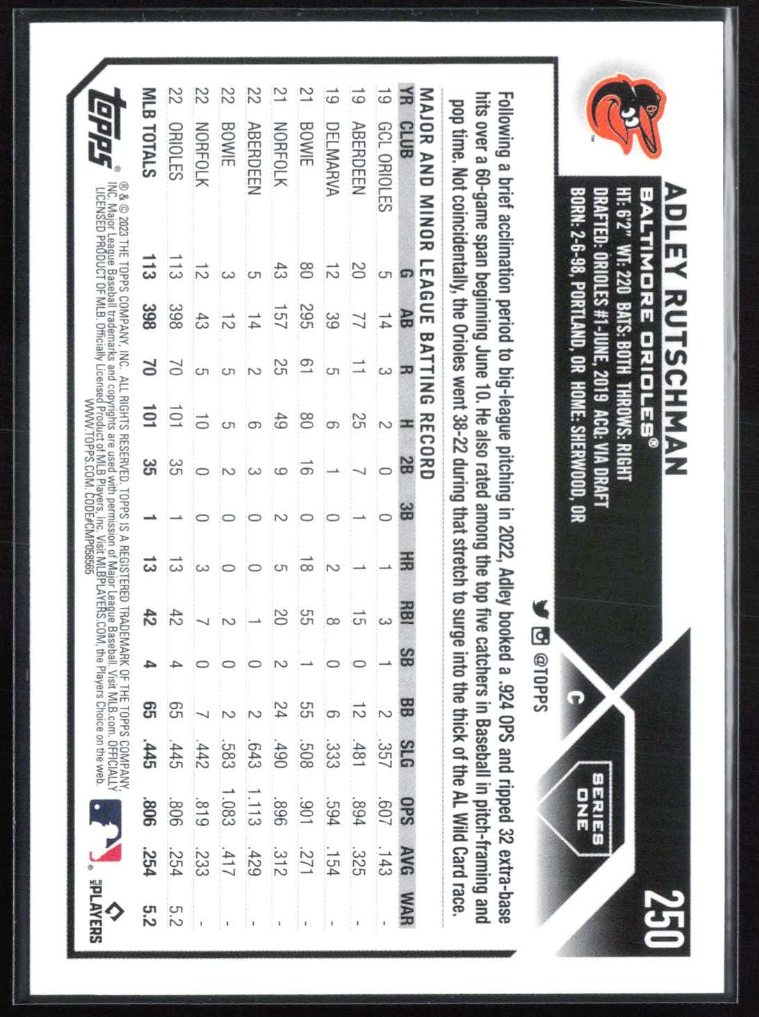 Adley Rutschman RC Rookie Logo