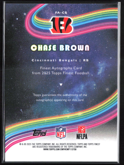 Chase Brown Auto 2025 Topps Finest
