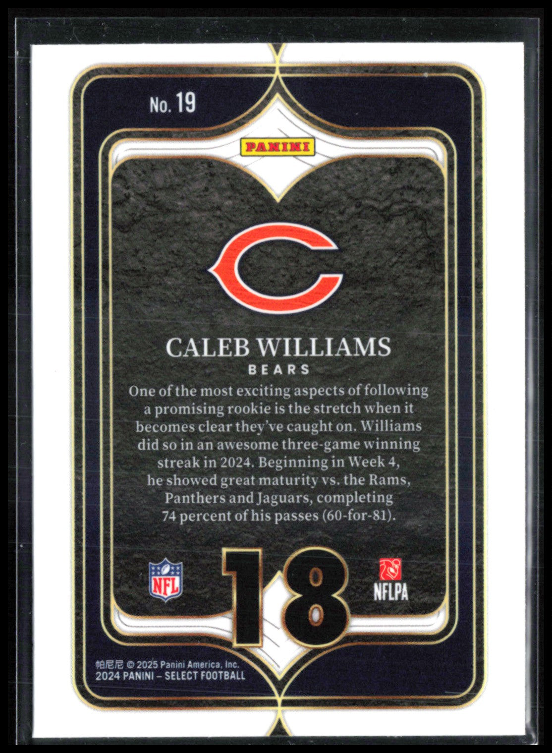 Caleb Williams RC Numbers