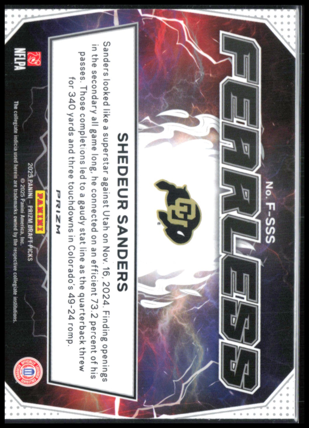 Shedeur Sanders RC Green Prizm Fearless