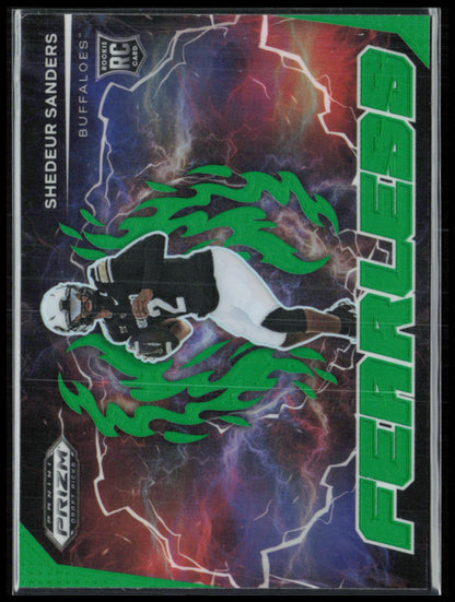 Shedeur Sanders RC Green Prizm Fearless